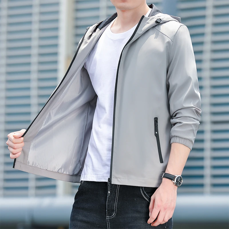 Mens Hooded Jacket Korean Fashion Style Windproof Casual Spring Autumn Coat Versatile Outdoor Sportswear Jacket
Mens Hooded Jacket Korean Fashion Style Windproof Casual Spring Autumn Coat Versatile Outdoor Sportswear Jacket