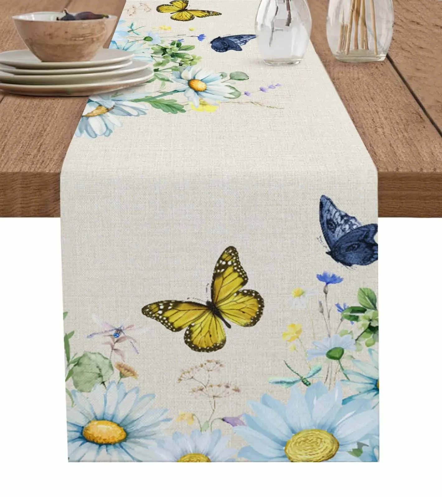 Watercolor Plant Butterfly Linen Table Runner Dresser Scarf Table Decor Kitchen Dining Table Runner Holiday Wedding Dining Decor
Watercolor Plant Butterfly Linen Table Runner Dresser Scarf Table Decor Kitchen Dining Table Runner Holiday Wedding Dining Decor