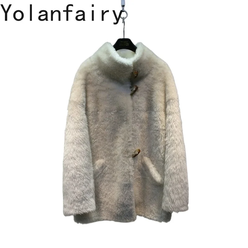 YOLANFAIRY High-end Real Fur Coat Women Luxury Winter 2026 Elegant Natural Sheep Shearling Jacket Mid-length Leather Fur Coats
YOLANFAIRY High-end Real Fur Coat Women Luxury Winter 2026 Elegant Natural Sheep Shearling Jacket Mid-length Leather Fur Coats