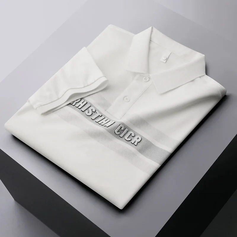 Summer new high technology three-dimensional embroidery polo shirt men's fashion short sleeve T-shirt ice silk breathable top
Summer new high technology three-dimensional embroidery polo shirt men's fashion short sleeve T-shirt ice silk breathable top
