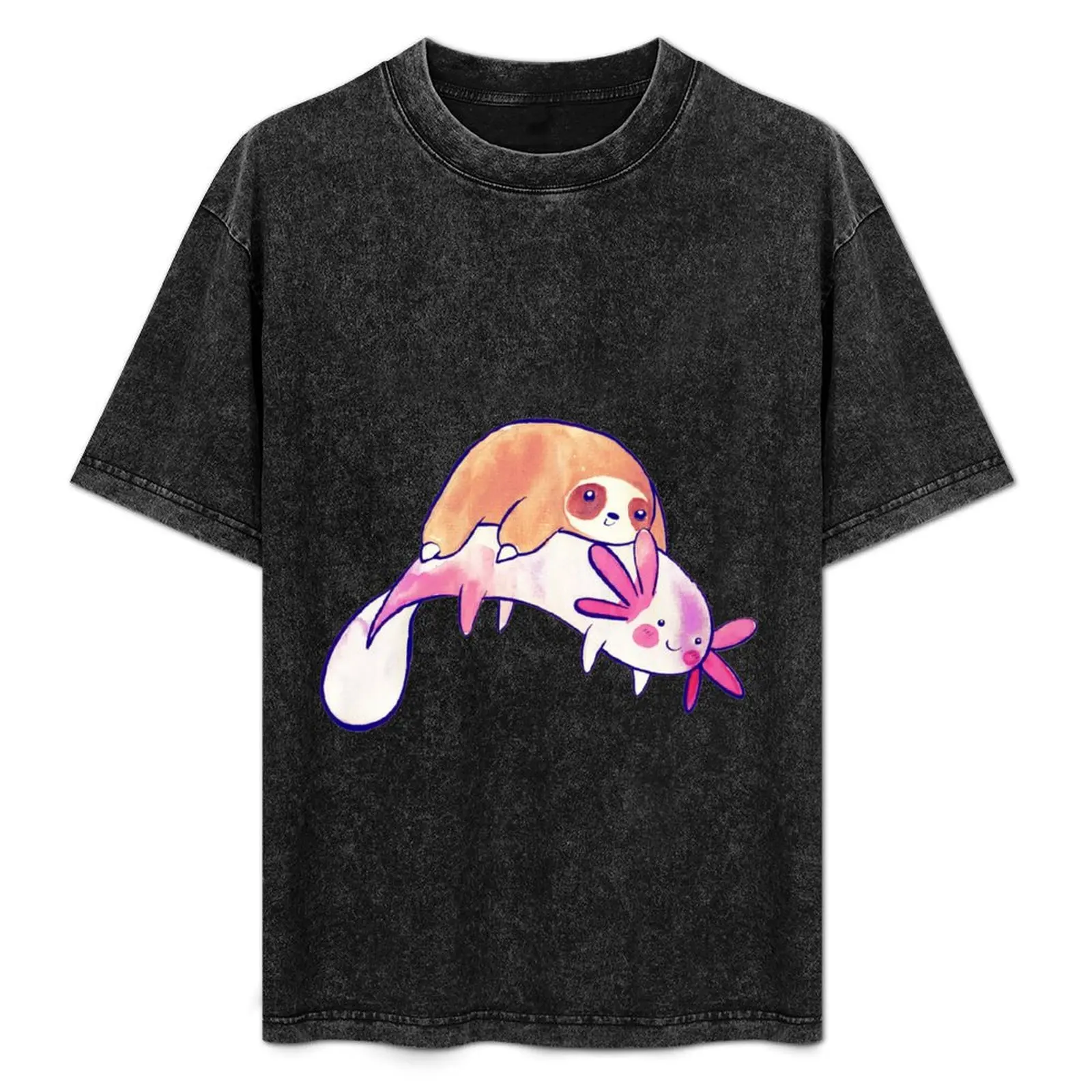 Little Sloth and Big Axolotl Watercolor T-Shirt Plus Size Loose Short Sleeve Top
Little Sloth and Big Axolotl Watercolor T-Shirt Plus Size Loose Short Sleeve Top
