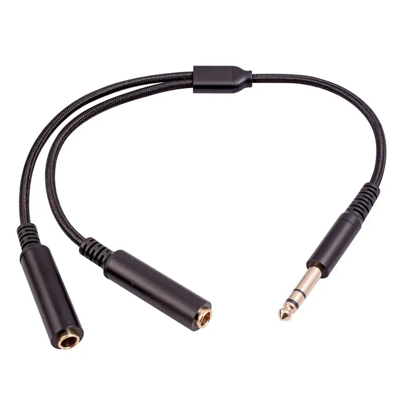 A01E-Audio Cable 6.35 Mm Male To 2 6.35 Mm Female Audio Adapter Cable 1/4 6.35Mm Plug To Dual 6.35Mm Y Splitter Stereo Audio Cor
A01E-Audio Cable 6.35 Mm Male To 2 6.35 Mm Female Audio Adapter Cable 1/4 6.35Mm Plug To Dual 6.35Mm Y Splitter Stereo Audio Cor