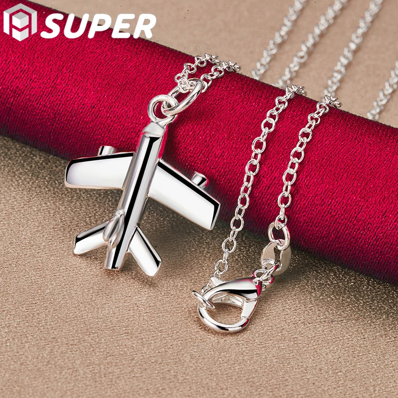 925 Sterling Silver 18-30 Inch Chain Aircraft Plane Pendant Necklace For Woman Man Fashion Wedding Charm Jewelry
925 Sterling Silver 18-30 Inch Chain Aircraft Plane Pendant Necklace For Woman Man Fashion Wedding Charm Jewelry
