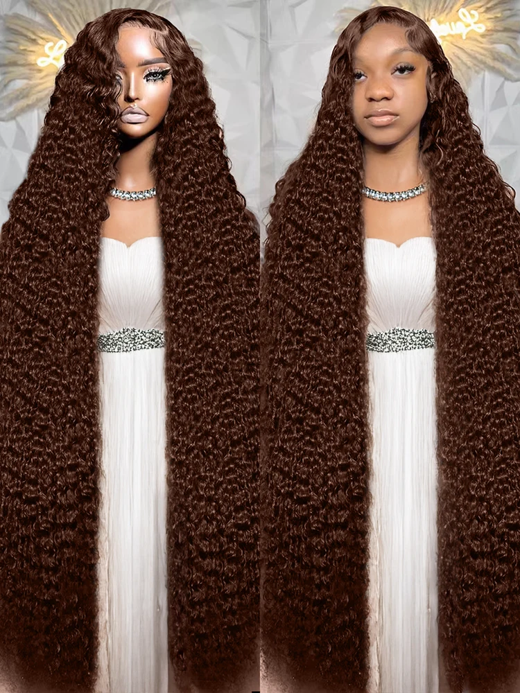Deep Wave Chocolate Brown 13x4 13x6 HD Lace Front Human Hair Brazilian 40 Inch Loose Curly Wave Lace Frontal Wigs For Women 250%
Deep Wave Chocolate Brown 13x4 13x6 HD Lace Front Human Hair Brazilian 40 Inch Loose Curly Wave Lace Frontal Wigs For Women 250%