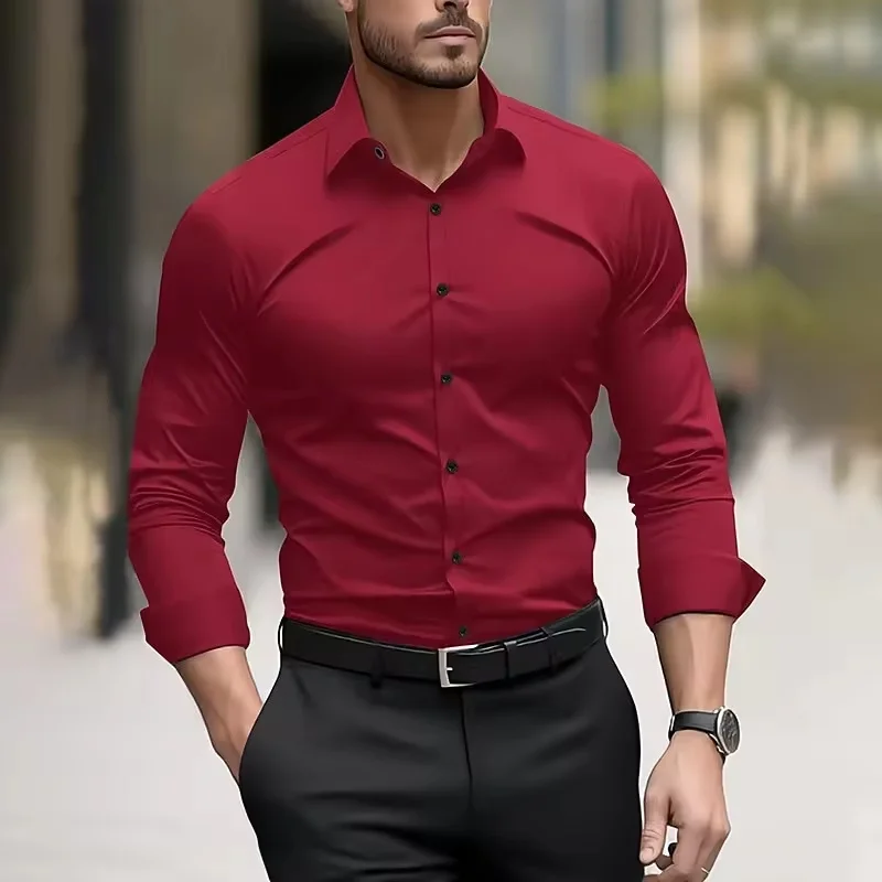 New men's long sleeved shirt, men's casual shirt, fashionable lapel button comfortable long sleeved shirt top
New men's long sleeved shirt, men's casual shirt, fashionable lapel button comfortable long sleeved shirt top