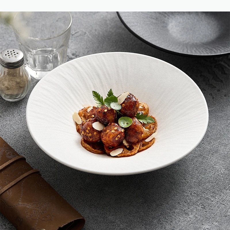 Керамическая обеденная тарелка с высокими ножками, суповые тарелки, десертные тарелки для холодного блюда, тарелка с фруктами, поднос для посуды с лапшой и макаронами
Керамическая обеденная тарелка с высокими ножками, суповые тарелки, десертные тарелки для холодного блюда, тарелка с фруктами, поднос для посуды с лапшой и макаронами