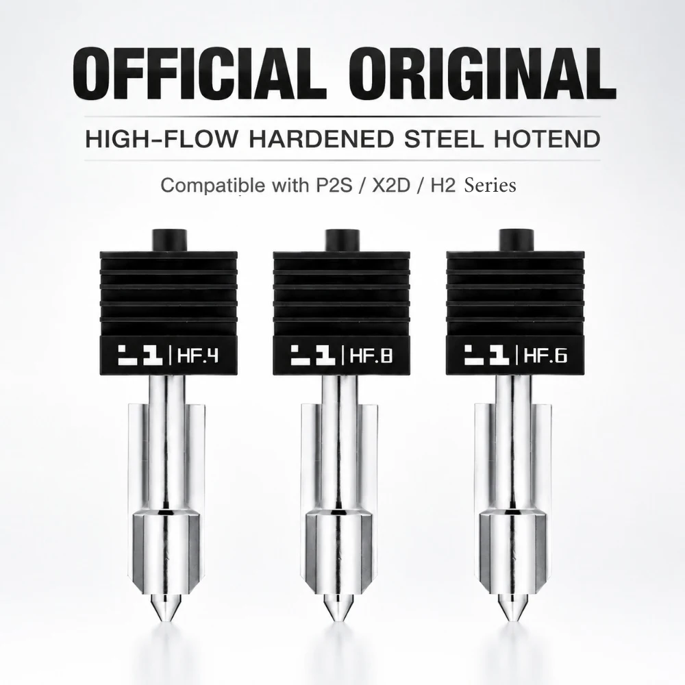 Original Hotend For Bambu Lab X2D Hotend Hardened steel 0.2/0.4/0.6/0.8mm Stain steel Hotend For Bambu lab Printer
Original Hotend For Bambu Lab X2D Hotend Hardened steel 0.2/0.4/0.6/0.8mm Stain steel Hotend For Bambu lab Printer