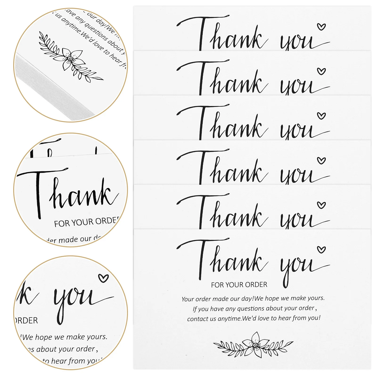 100Pcs Thank You Cards Business Shopping Thanks Paper Cards Elegant Simple Style Suitable for Nail Salons Bakeries Online Shops
100Pcs Thank You Cards Business Shopping Thanks Paper Cards Elegant Simple Style Suitable for Nail Salons Bakeries Online Shops