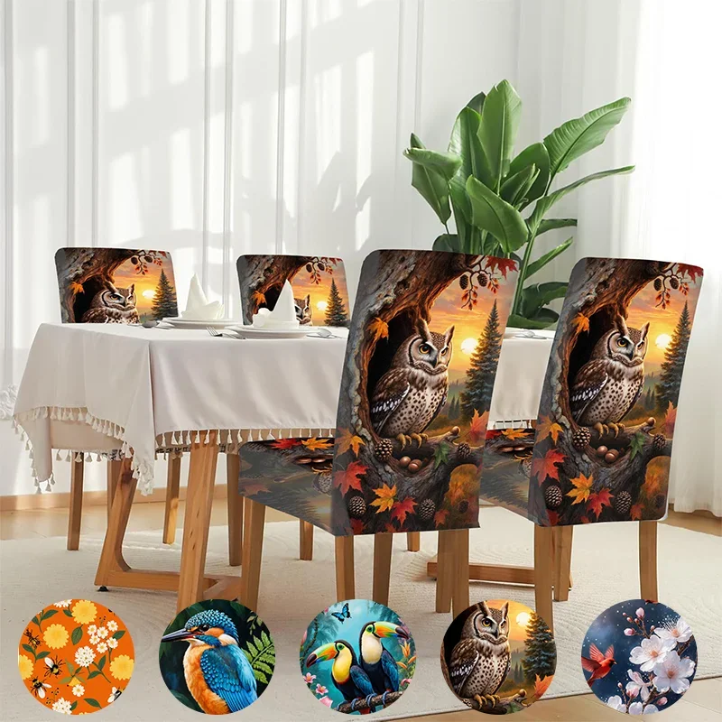 Elastic Dining Chair Cover Autumn Dusk Owl Perch Natural Scene Removable, Washable, Home Dining Chair Cover
Elastic Dining Chair Cover Autumn Dusk Owl Perch Natural Scene Removable, Washable, Home Dining Chair Cover