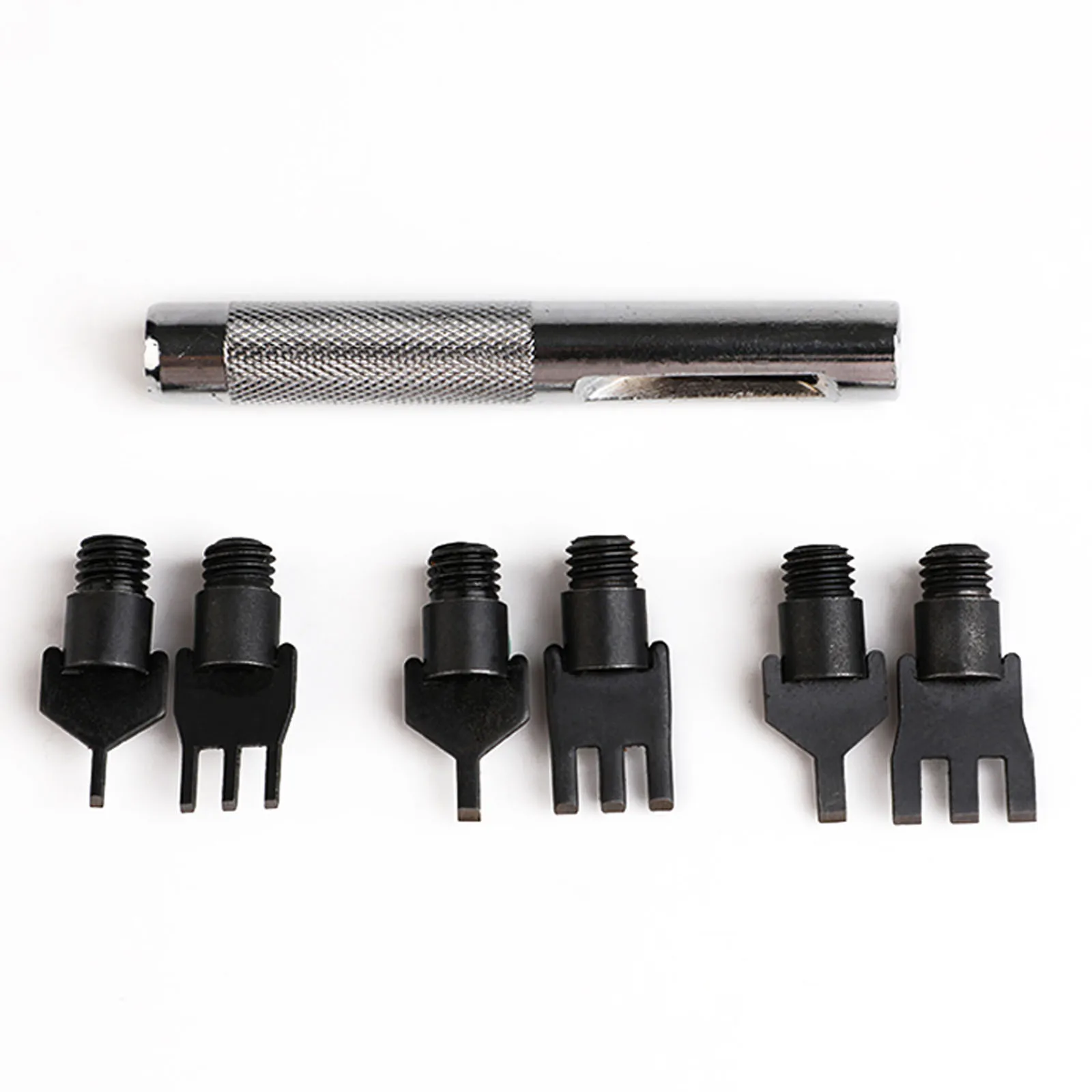 Replaceable Scalp Rope Weaving Chopping Tool, 1.5mm 2.5mm 3mm Leather Belt Hole Flat Punching Chisel
Replaceable Scalp Rope Weaving Chopping Tool, 1.5mm 2.5mm 3mm Leather Belt Hole Flat Punching Chisel