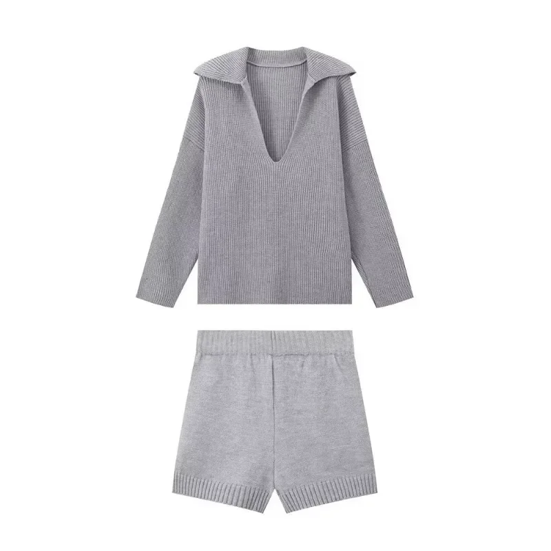 TRAFZR Women's Set Two Pieces Elegant Casual Women's Set Autumn Outfits Long Sleeve Sets Solid Vintage Knit Short Sets
TRAFZR Women's Set Two Pieces Elegant Casual Women's Set Autumn Outfits Long Sleeve Sets Solid Vintage Knit Short Sets
