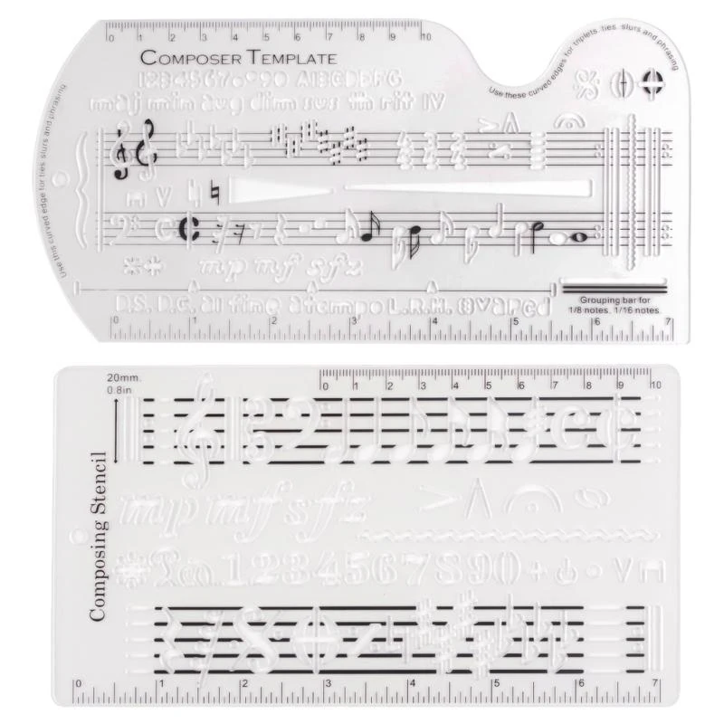 652D Song Writer's Composing Template Stencil Staff Drawing Ruler Enduring
652D Song Writer's Composing Template Stencil Staff Drawing Ruler Enduring
