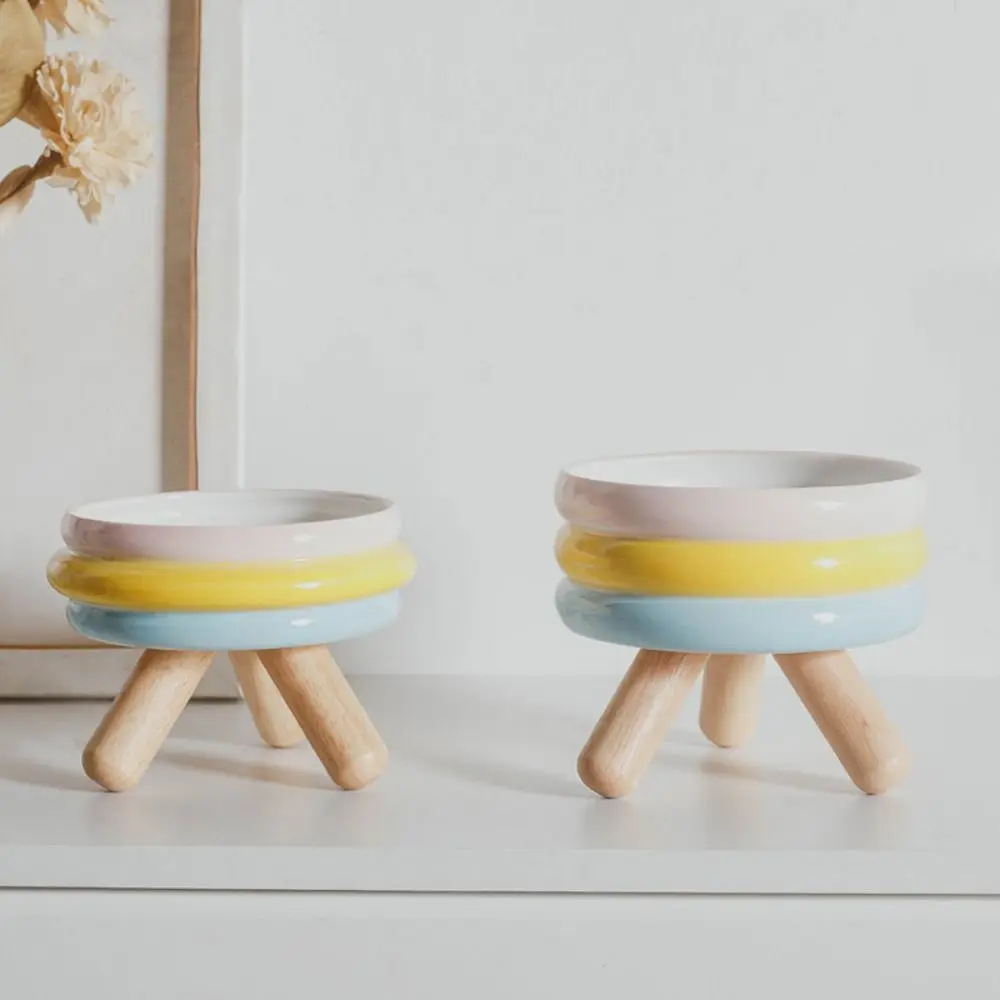 Detachable Cat Ceramic Bowl with Stand Stackable Wood Shelf Kitten Food Basin Anti-slip Anti Vomit Pet Elevated Feeders Drinking 
Detachable Cat Ceramic Bowl with Stand Stackable Wood Shelf Kitten Food Basin Anti-slip Anti Vomit Pet Elevated Feeders Drinking