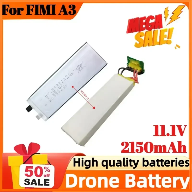 2150mAh 11.1V Drone Battery for FIMI A3 RC Quadcopter 3S Lipo DIY Battery Spare Parts Battery Cells Accessories
2150mAh 11.1V Drone Battery for FIMI A3 RC Quadcopter 3S Lipo DIY Battery Spare Parts Battery Cells Accessories