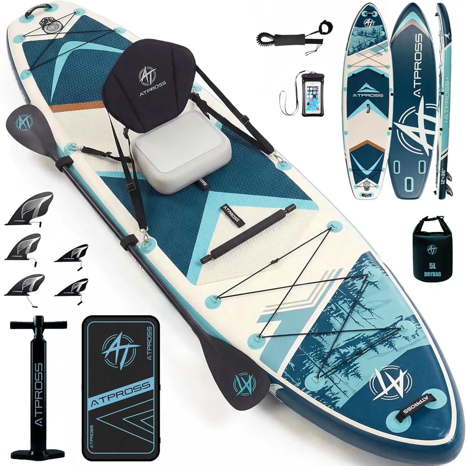 12'x36 Inflatable Paddle Board, 500lbs Extra Wide Stand Up Paddleboard for Adults with Premium SUP Accessories Kit & Backpack, B
12'x36 Inflatable Paddle Board, 500lbs Extra Wide Stand Up Paddleboard for Adults with Premium SUP Accessories Kit & Backpack, B