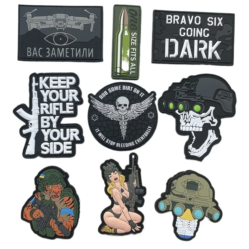 PVC Tiger Tactical Patch Hook&Loop Armband Fight Weapons Military Night Vision Device Helmet Skull Morale Badge Drone Patches
PVC Tiger Tactical Patch Hook&Loop Armband Fight Weapons Military Night Vision Device Helmet Skull Morale Badge Drone Patches