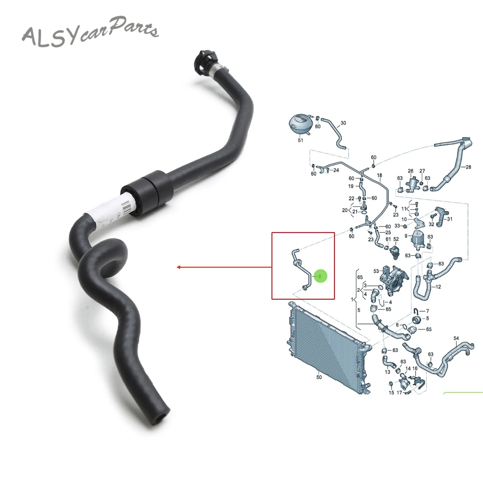 Car engine Radiator coolant hose 5ND122447D for Audi Q3 Sportback 2.0T
Car engine Radiator coolant hose 5ND122447D for Audi Q3 Sportback 2.0T