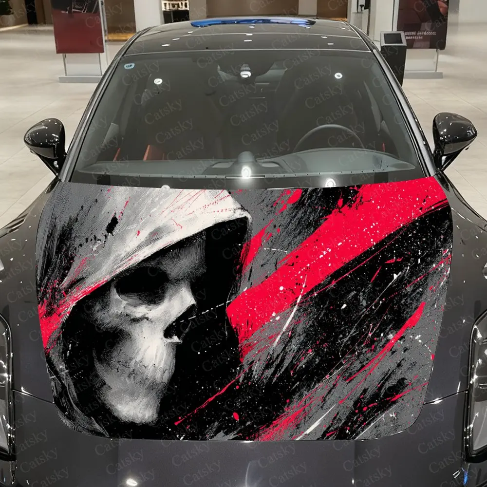 Red Thread Ink Shadow Reaper Skull Car Vinyl Wrap, PVC Waterproof Car Hood Sticker, Self-Adhesive Scratch-Resistant Stickers
Red Thread Ink Shadow Reaper Skull Car Vinyl Wrap, PVC Waterproof Car Hood Sticker, Self-Adhesive Scratch-Resistant Stickers