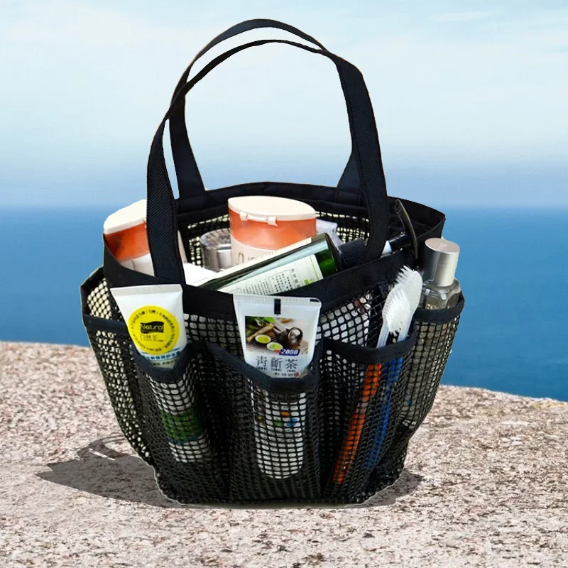 Large Capacity Beach Mesh Bag Cosmetic Slippers Towel Storage Bag Portable Multifunction Outdoor Tote Bag Durable with 8 Pockets
Large Capacity Beach Mesh Bag Cosmetic Slippers Towel Storage Bag Portable Multifunction Outdoor Tote Bag Durable with 8 Pockets