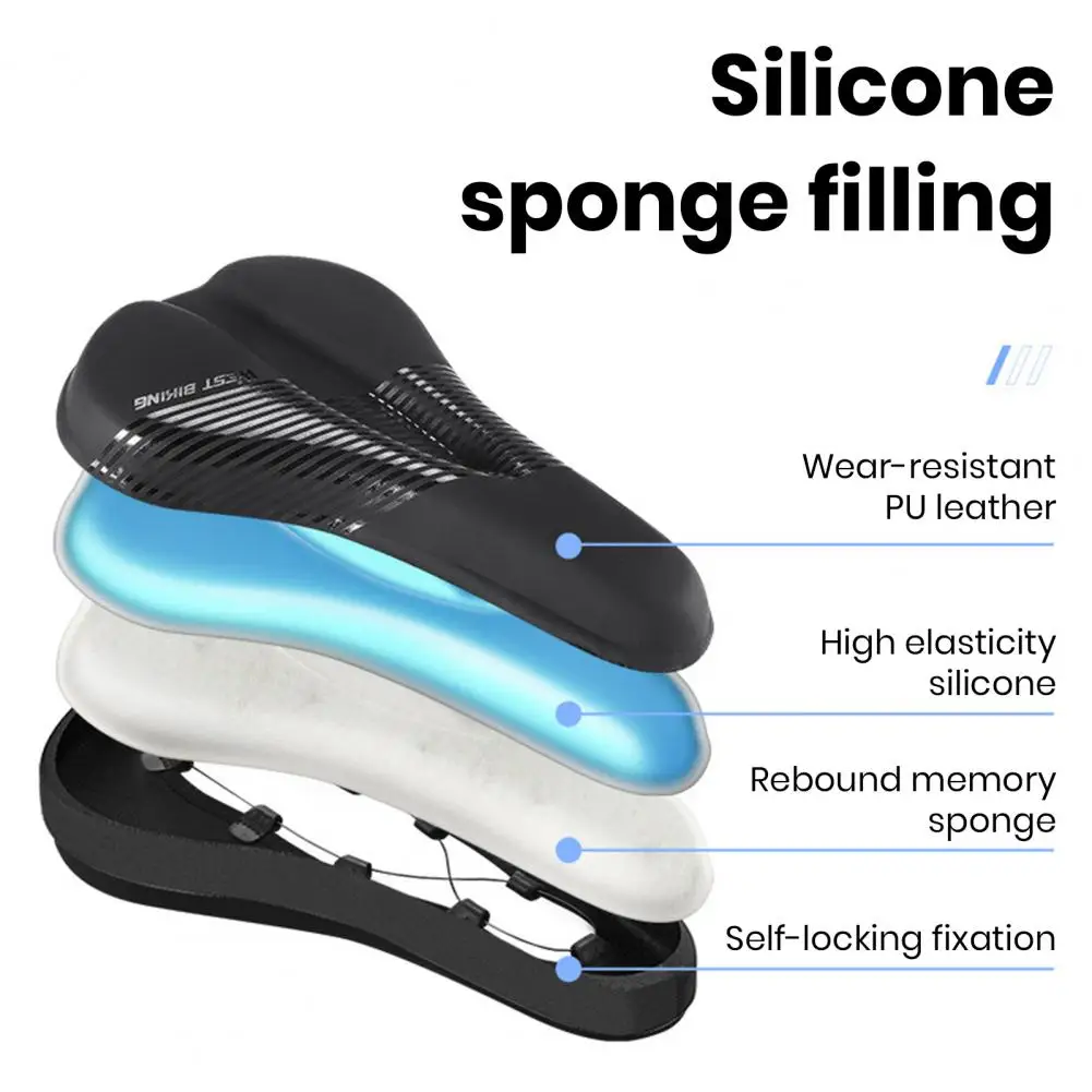 Adjustable Bike Seat Cover Comfortable 3d Soft Thickened Bicycle Seat Cover with Self-locking Silicone for Mountain for Long
Adjustable Bike Seat Cover Comfortable 3d Soft Thickened Bicycle Seat Cover with Self-locking Silicone for Mountain for Long