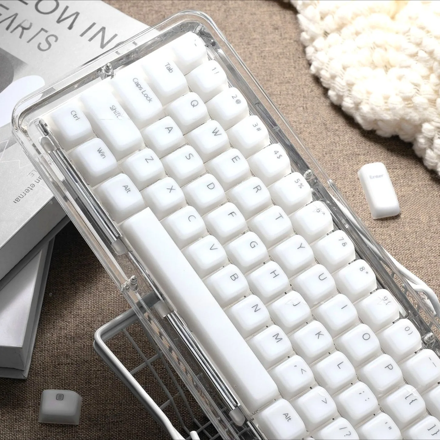 Pink White Silicone Pudding Keycaps 113 Keys Soft Jelly Cherry Profile Light Transmitting Foggy for Mechanical Keyboard
Pink White Silicone Pudding Keycaps 113 Keys Soft Jelly Cherry Profile Light Transmitting Foggy for Mechanical Keyboard