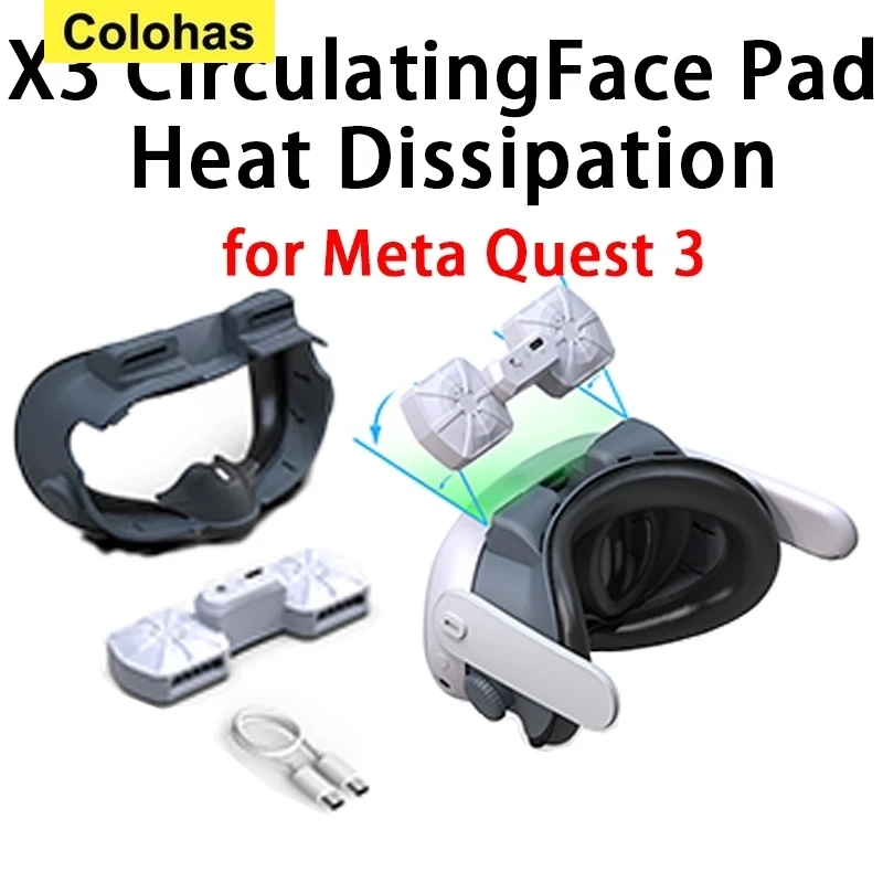 Cooling Fan for Meta Quest 3 Face Pad Active Ventilation Air Circulation Breathable Facial Interface Vr Headset Cover Accessory
Cooling Fan for Meta Quest 3 Face Pad Active Ventilation Air Circulation Breathable Facial Interface Vr Headset Cover Accessory