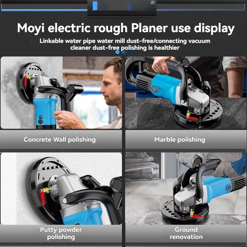 Electric Wall Chaser Grinder,Plaster Remover Paint Planer for Concrete Drywall,Detachable HeadWith Water Pipe 6 Speed Adjustable
Electric Wall Chaser Grinder,Plaster Remover Paint Planer for Concrete Drywall,Detachable HeadWith Water Pipe 6 Speed Adjustable