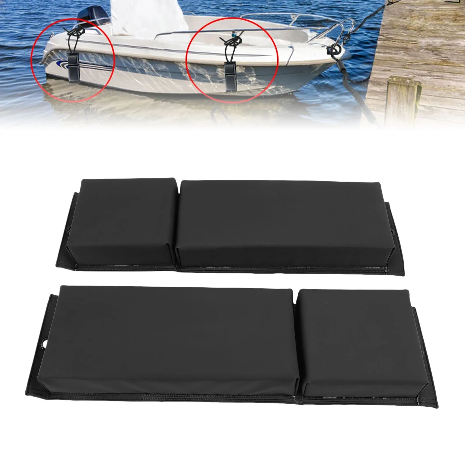 2PCS Boat Bumpers 24in X 6.5in Anti Impact Vertical Protection Marine Dock Bumper Guard with Elastic Rope for Jet Skis Flat Boat
2PCS Boat Bumpers 24in X 6.5in Anti Impact Vertical Protection Marine Dock Bumper Guard with Elastic Rope for Jet Skis Flat Boat