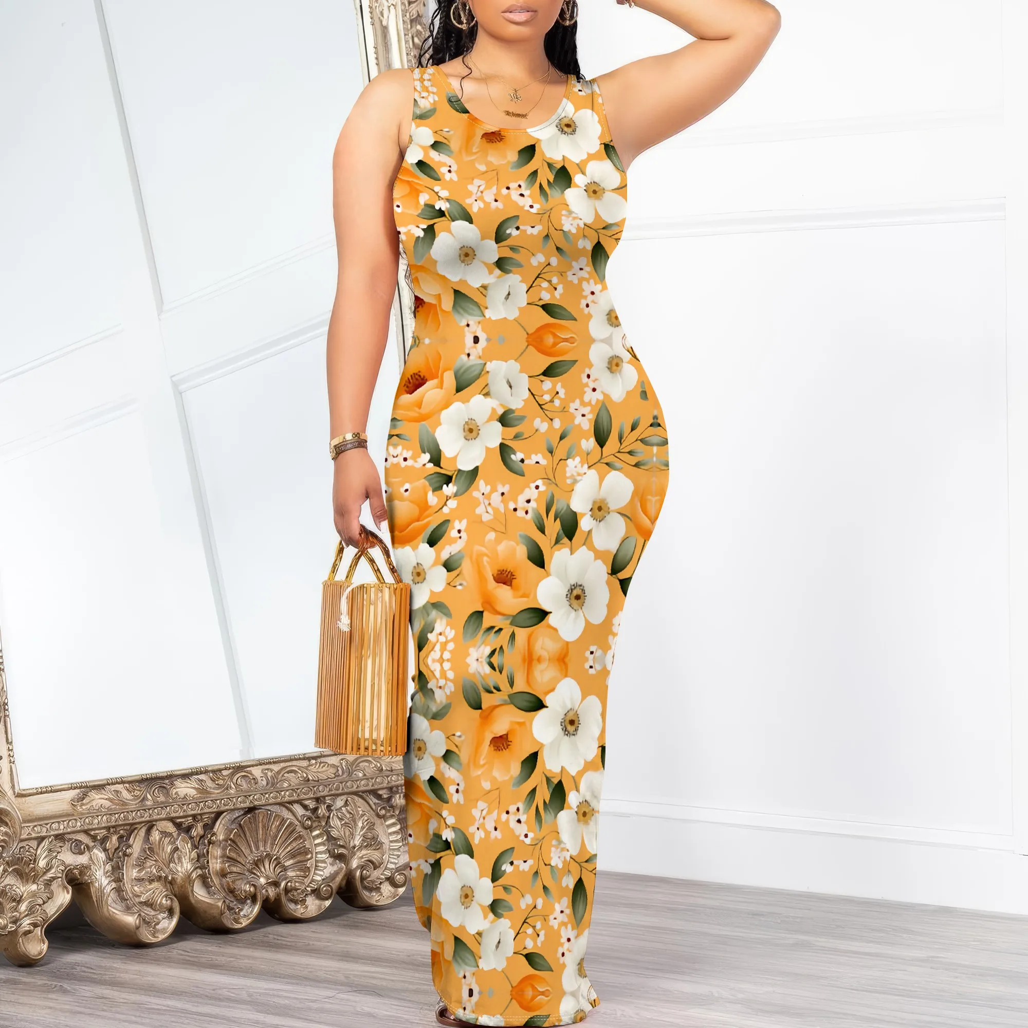 Yellow Floral Print Maxi Dress S-3XL – Sleeveless Summer Dress for Women’s Brunch or Vacation
Yellow Floral Print Maxi Dress S-3XL – Sleeveless Summer Dress for Women’s Brunch or Vacation