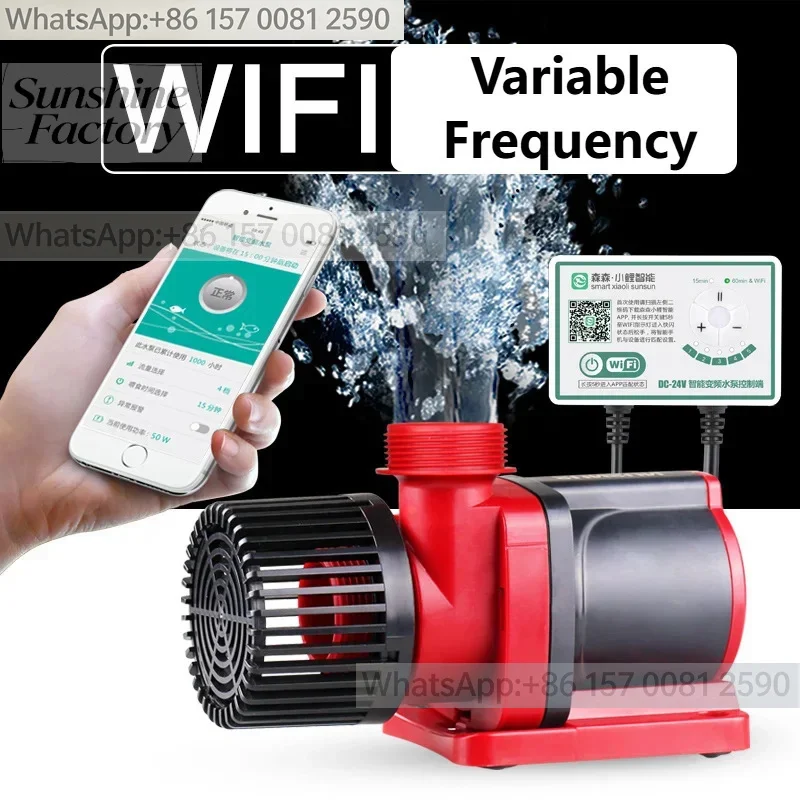 100-240V JDP-6000Q Variable Frequency Circulation WIFI Aquarium Fish Pump Submersible Water Pump Adjustable Dual-use For Land
100-240V JDP-6000Q Variable Frequency Circulation WIFI Aquarium Fish Pump Submersible Water Pump Adjustable Dual-use For Land