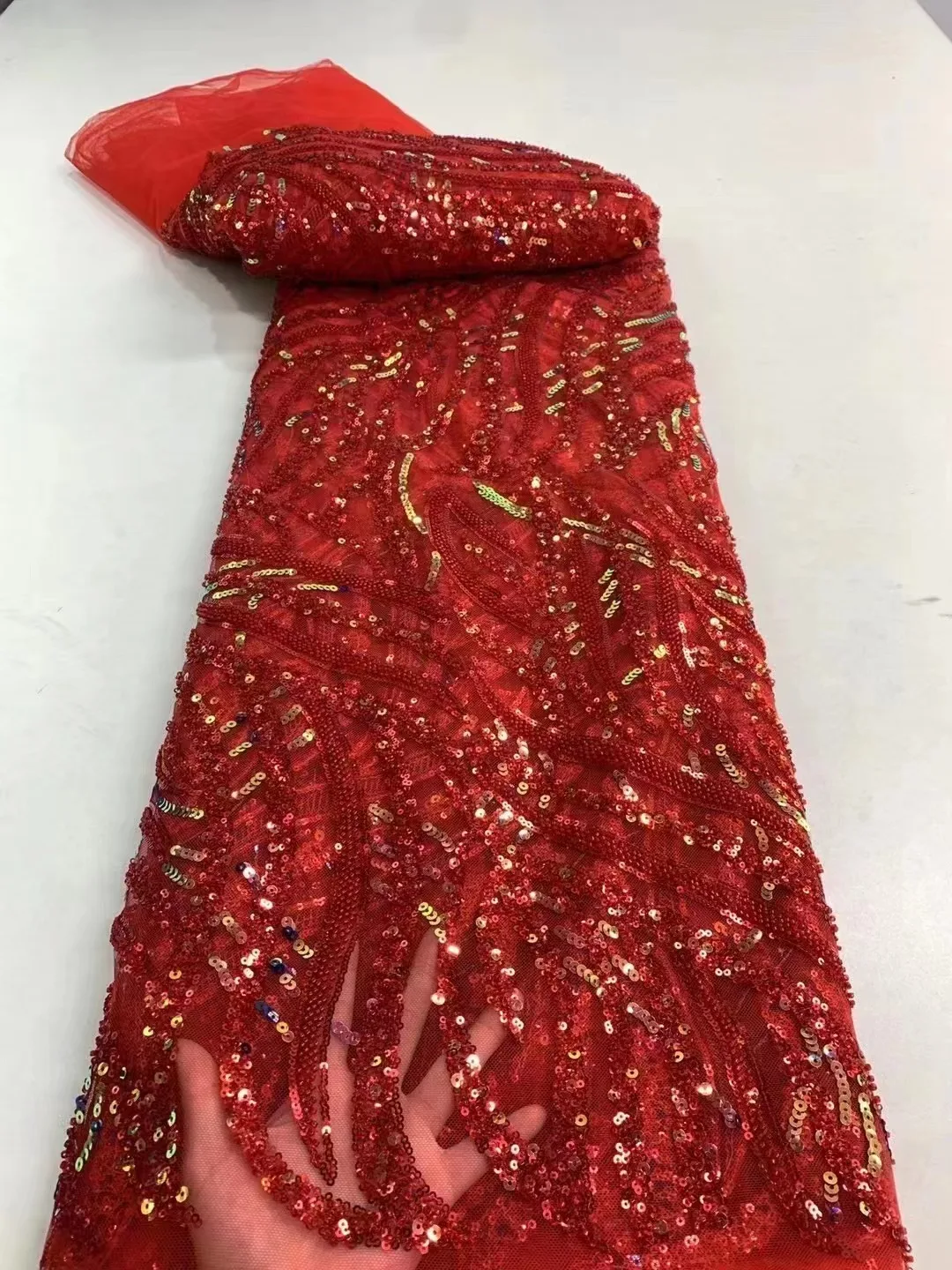 African 3D Beaded Lace Fabric 2024 High Quality French Sequins Tulle Mesh Lace Bridal Fabric For Nigerian Wedding Dress Sewing
African 3D Beaded Lace Fabric 2024 High Quality French Sequins Tulle Mesh Lace Bridal Fabric For Nigerian Wedding Dress Sewing