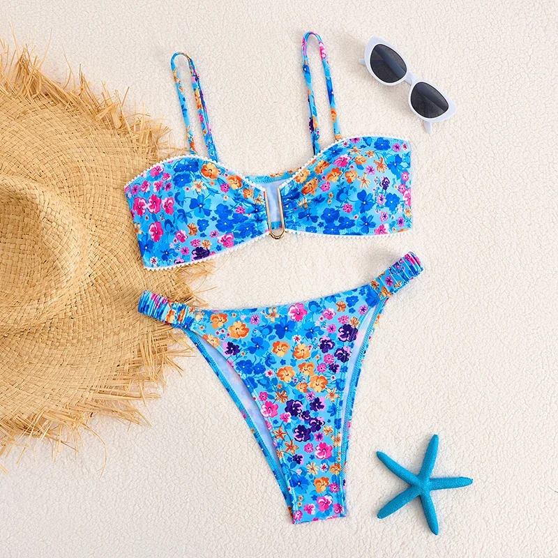 Floral Pattern Micro Bikini Swimsuit Women Metal Buckle High Cut Thong Split Bikini Push Up 2025 New Chic Beachwear Bathing Suit
Floral Pattern Micro Bikini Swimsuit Women Metal Buckle High Cut Thong Split Bikini Push Up 2025 New Chic Beachwear Bathing Suit