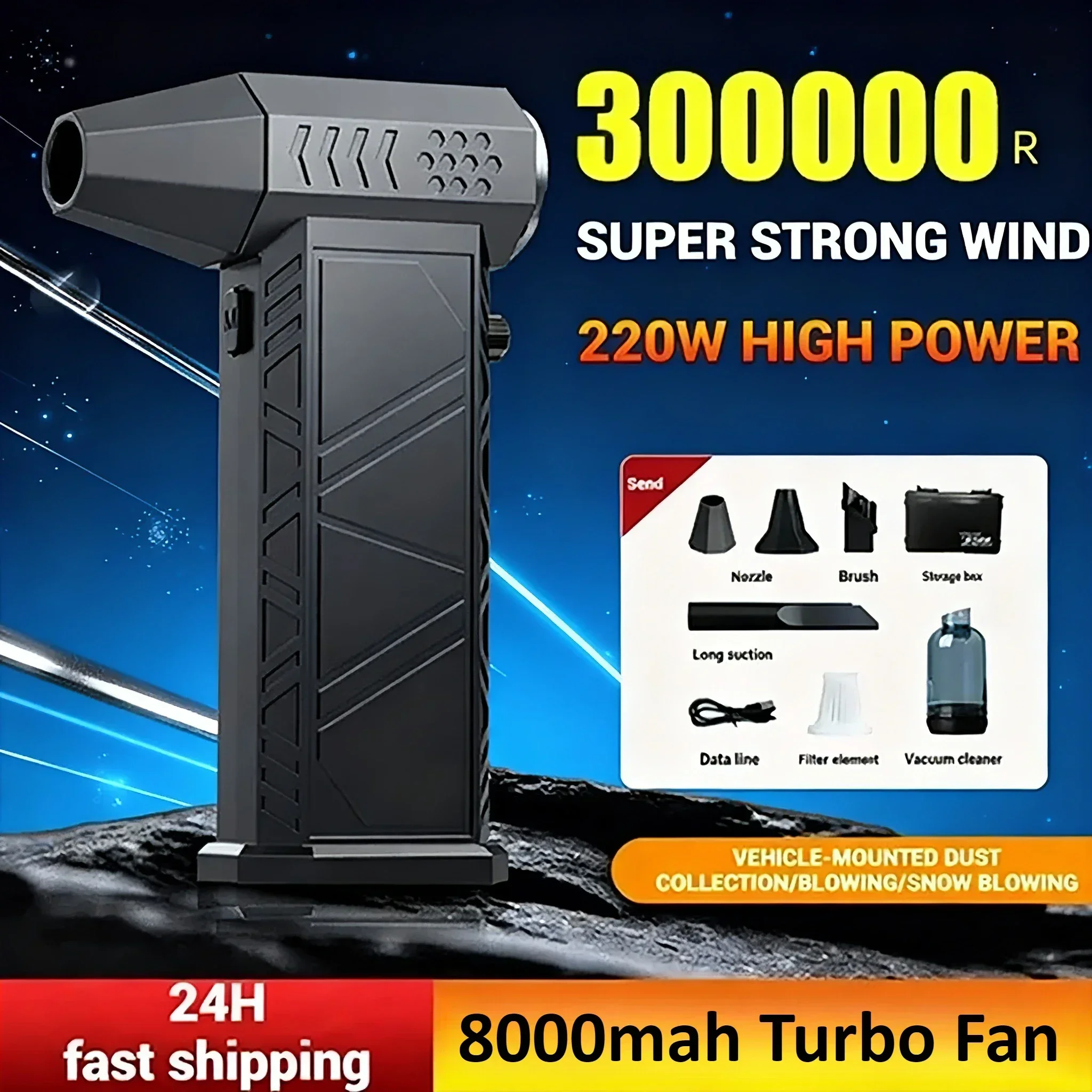 Версия для обновления вентилятора с турбинным питанием, X9, 300 000 оборотов в минуту, перезаряжаемый портативный электрический пылесос.
Версия для обновления вентилятора с турбинным питанием, X9, 300 000 оборотов в минуту, перезаряжаемый портативный электрический пылесос.