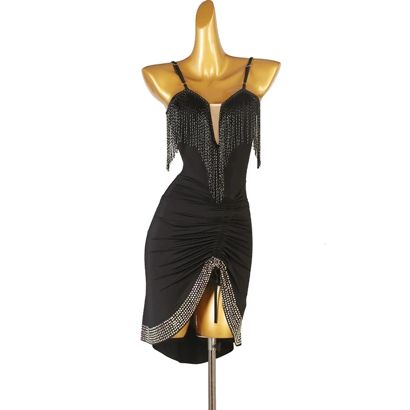 Black Latin Dance Dresses Stage Costume Sexy Womens Short Skirt For Prom Ballroom Girls Sprot Clothes Evening Samba Wear Suit
Black Latin Dance Dresses Stage Costume Sexy Womens Short Skirt For Prom Ballroom Girls Sprot Clothes Evening Samba Wear Suit