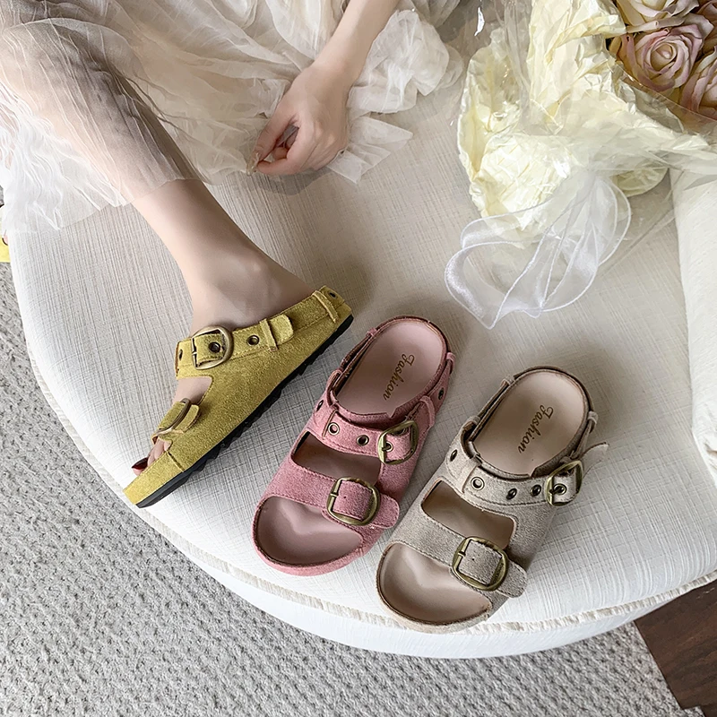 Luxury Pink Birken Sandal Woman Brand Design Suede Leatherette Buckle Strap Sandalias Ladies Summer Casual Thick Sole Mule Shoes
Luxury Pink Birken Sandal Woman Brand Design Suede Leatherette Buckle Strap Sandalias Ladies Summer Casual Thick Sole Mule Shoes