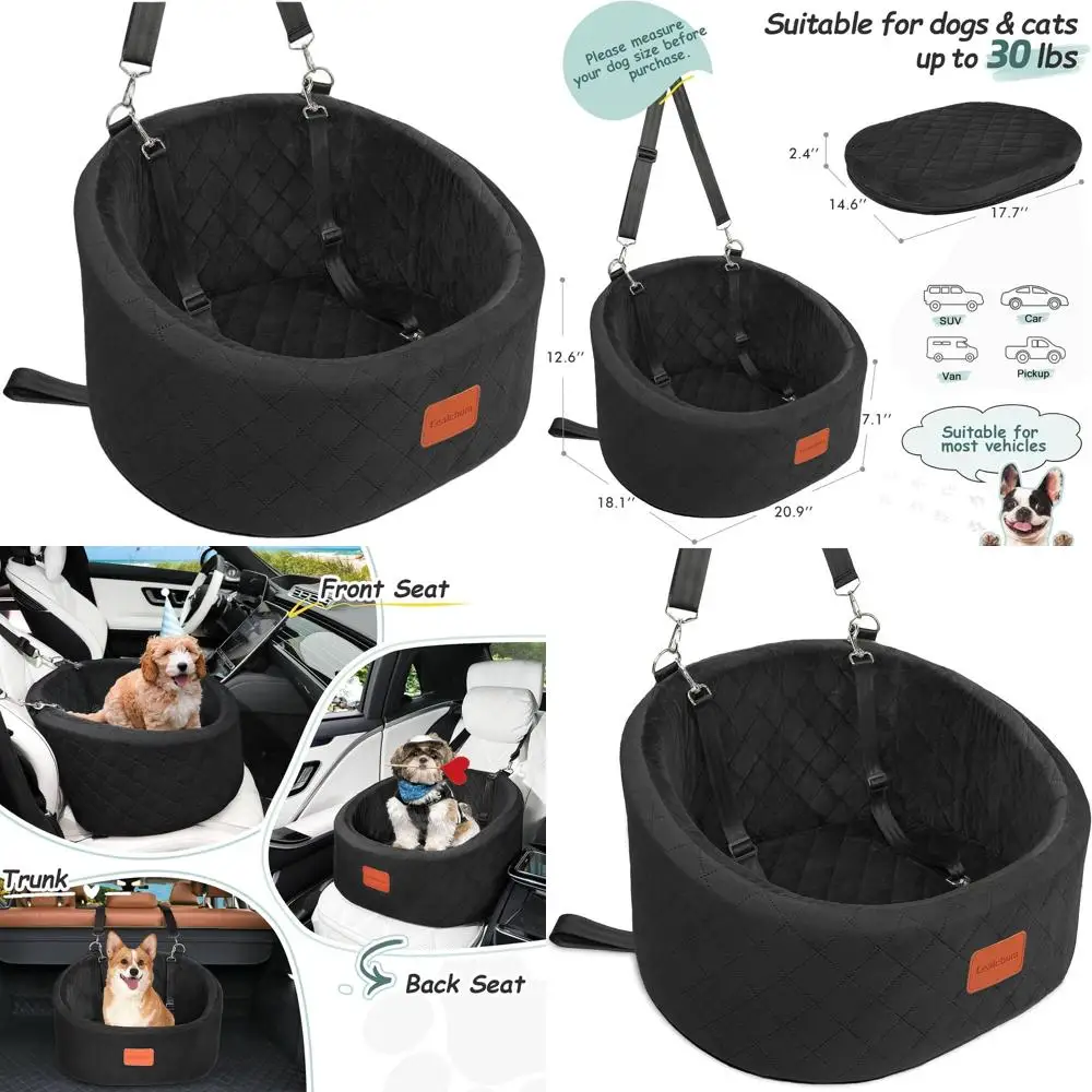 Портативное автокресло для собак мелких пород весом до 13,6 кг, ультрамягкая ткань, комфортная пена с эффектом памяти, 2 страховочных поводка, съемные и
Портативное автокресло для собак мелких пород весом до 13,6 кг, ультрамягкая ткань, комфортная пена с эффектом памяти, 2 страховочных поводка, съемные и