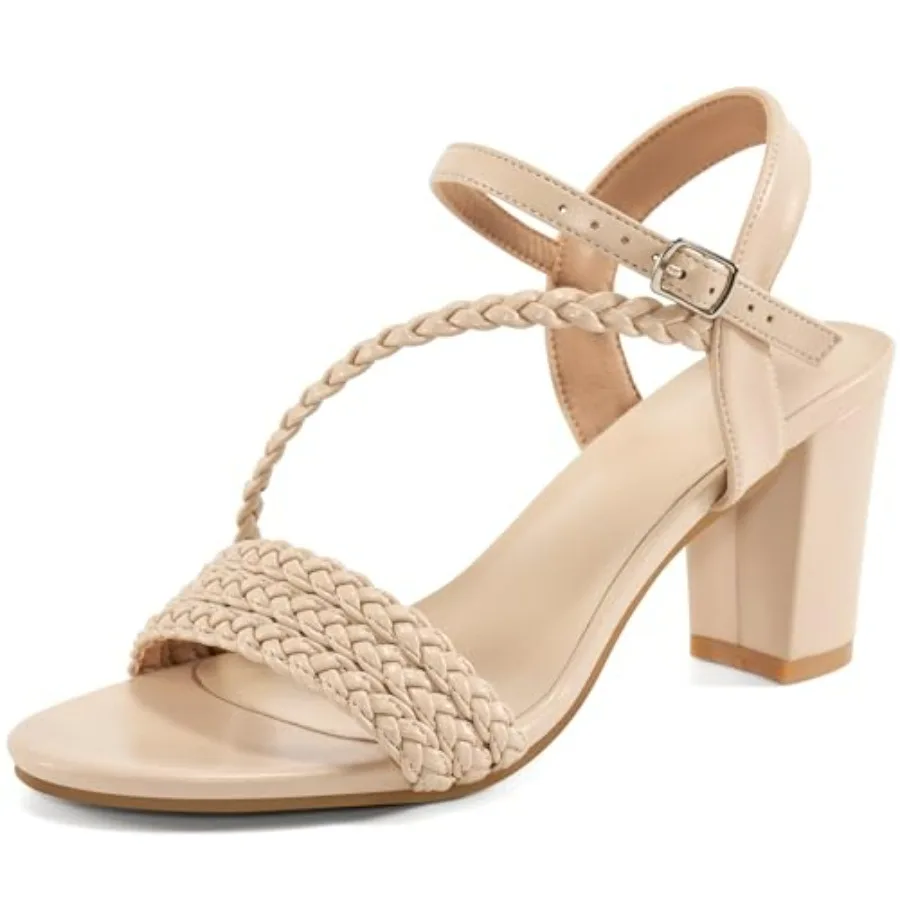 HARENCE Strappy Women High Heels: 3.2 Inch Comfortable Shoes Prom Party Wedding, Peep Open toe Sandals, Block Heels for Work Bu
HARENCE Strappy Women High Heels: 3.2 Inch Comfortable Shoes Prom Party Wedding, Peep Open toe Sandals, Block Heels for Work Bu