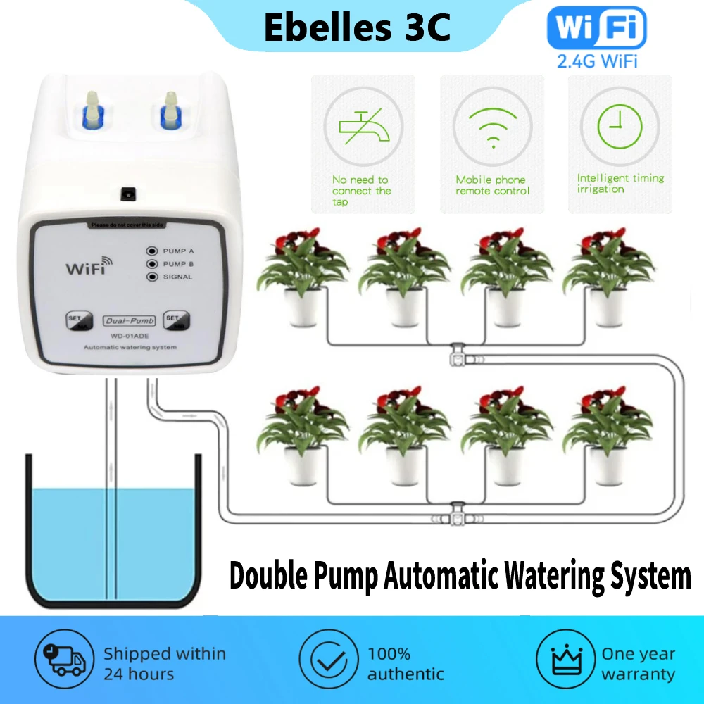Tuya Irrigation Programmer Double Pump Garden Automatic Watering System Drip Irrigation Water Valve Timing Controller Smart Home
Tuya Irrigation Programmer Double Pump Garden Automatic Watering System Drip Irrigation Water Valve Timing Controller Smart Home