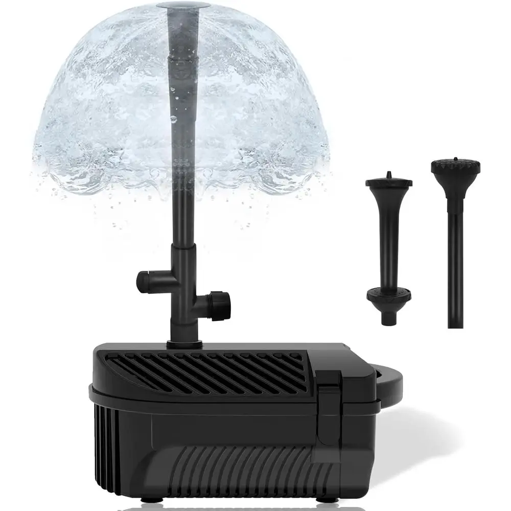 1300GPH 100W Large Outdoor Water Fountain Pump with 3 Nozzles, Adjustable Flow, IPX8 Waterproof
1300GPH 100W Large Outdoor Water Fountain Pump with 3 Nozzles, Adjustable Flow, IPX8 Waterproof