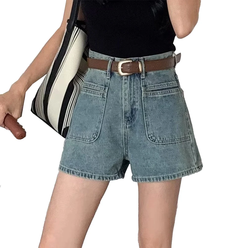 Womens Simple Short Womens Short Double High Hot Leg Pants Pocket Simple Wide Womens Fashion High Quality Fashion
Womens Simple Short Womens Short Double High Hot Leg Pants Pocket Simple Wide Womens Fashion High Quality Fashion