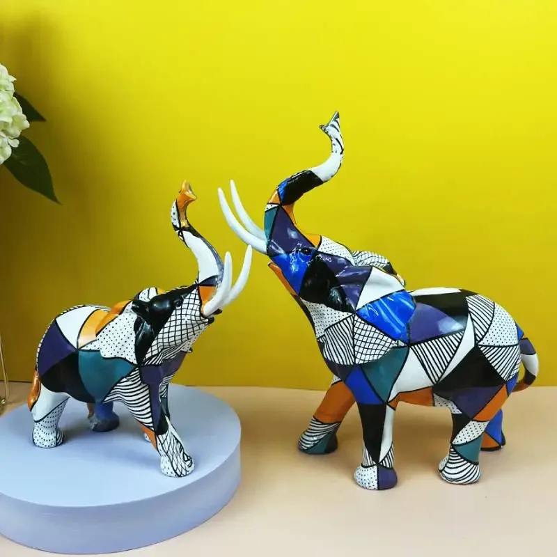 Art Creative Colorful Elephant Statue Decoration Home Living Room Wine Cabinet Porch Decoration Decoration Resin Crafts Gift
Art Creative Colorful Elephant Statue Decoration Home Living Room Wine Cabinet Porch Decoration Decoration Resin Crafts Gift
