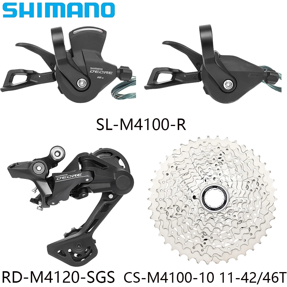 SHIMANO 10 Speed M4100 Bicycle Derailleur Kits CS-M4100-10 11-42T/46T Cassette For MTB Bike Original Parts
SHIMANO 10 Speed M4100 Bicycle Derailleur Kits CS-M4100-10 11-42T/46T Cassette For MTB Bike Original Parts