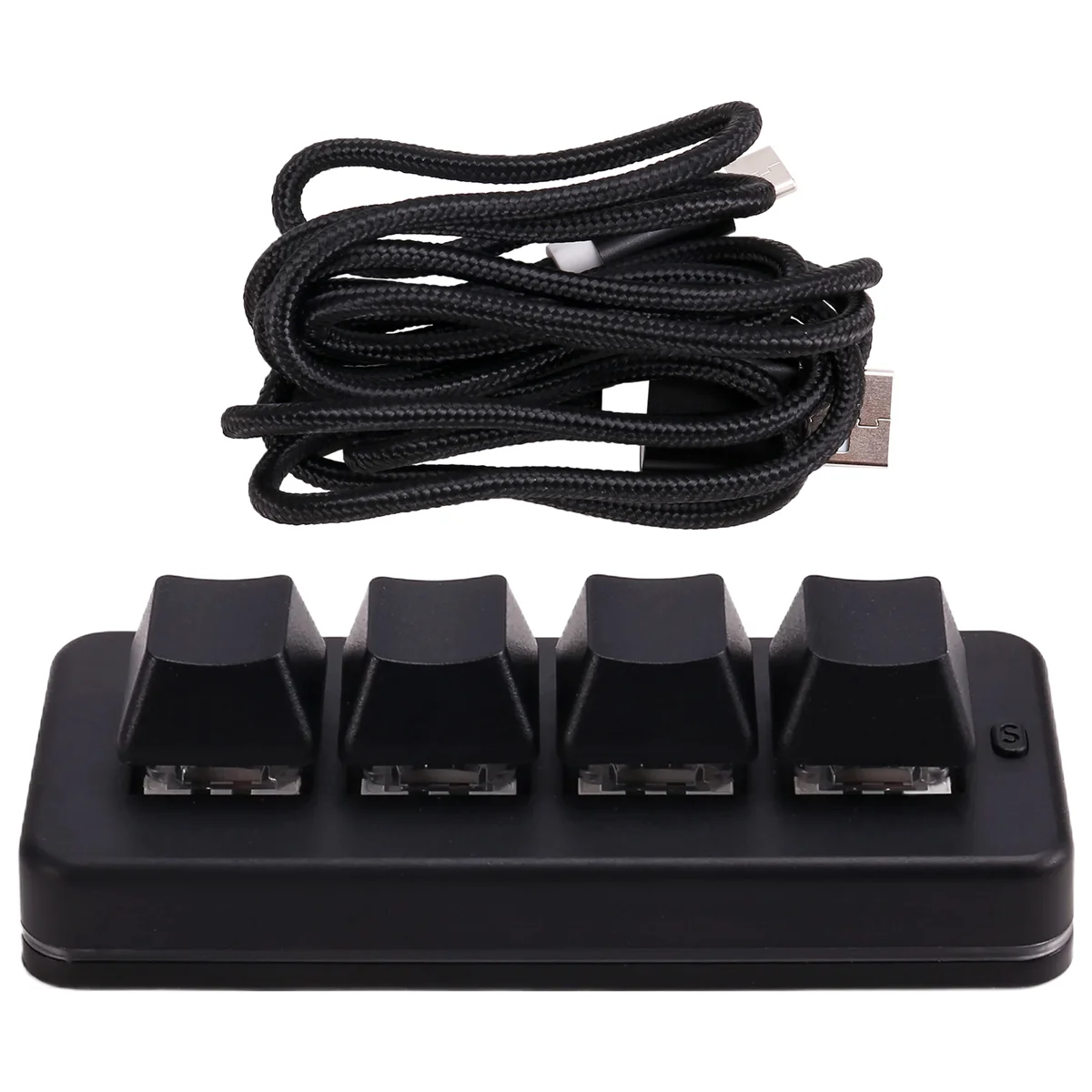 BABP MK424BT 4-Key Mini Customized Keyboard with Mechanical Blue Switch Bluetooth+Usb Connection for Office Game Multimedia A
BABP MK424BT 4-Key Mini Customized Keyboard with Mechanical Blue Switch Bluetooth+Usb Connection for Office Game Multimedia A