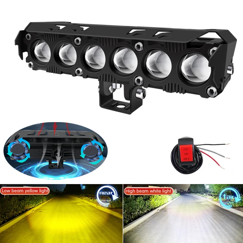 6 Lens Motorcycle LED Spotlight Hi/Low Beam Fog Lamp for Car Trucks ATV SUV UTV 4X4 Headlight Driving Work Running Driving Light
6 Lens Motorcycle LED Spotlight Hi/Low Beam Fog Lamp for Car Trucks ATV SUV UTV 4X4 Headlight Driving Work Running Driving Light
