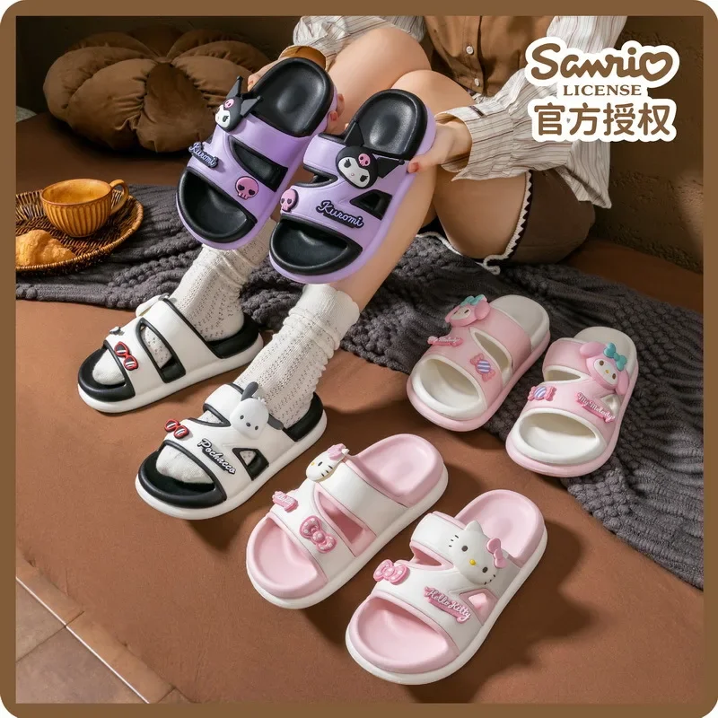 Hello Kitty Sanrio Pochacco, обувь с дырочками, уличные пляжные тапочки на толстой мягкой подошве, милые повседневные нескользящие сандалии из ЭВА на плоской подошве с героями мультфильмов
Hello Kitty Sanrio Pochacco, обувь с дырочками, уличные пляжные тапочки на толстой мягкой подошве, милые повседневные нескользящие сандалии из ЭВА на плоской подошве с героями мультфильмов