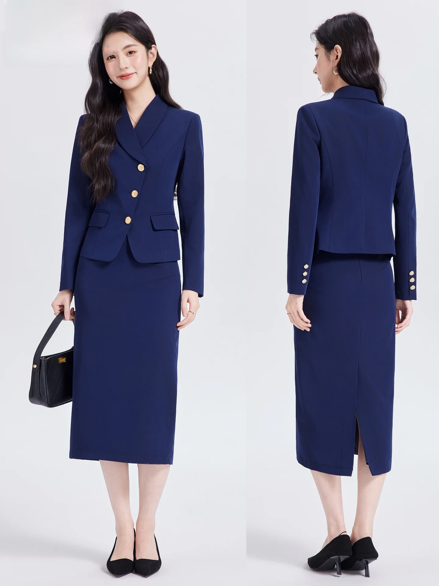 Deep Blue Suit Set Women's Maturi Sle High-End Feeling Small Size Profional Lady's Suit Skirt Workwear Faionable Bus...
Deep Blue Suit Set Women's Maturi Sle High-End Feeling Small Size Profional Lady's Suit Skirt Workwear Faionable Bus...