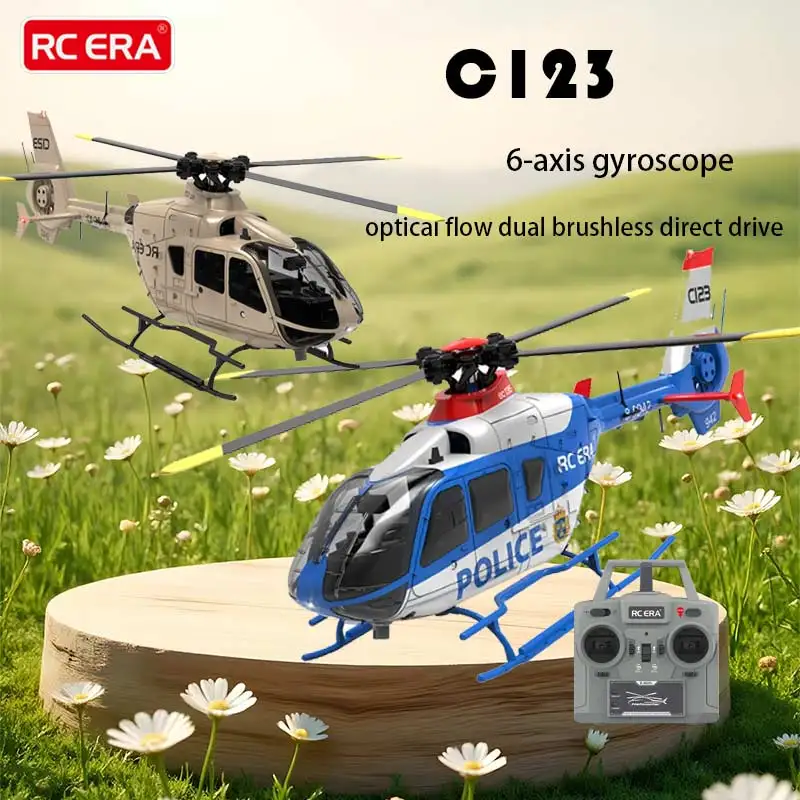 C123 6-канальный радиоуправляемый вертолет EC135, двойной бесщеточный прямой привод, одиночная лопатка, безвоздушный вертолет, модель 3D игрушки с оптическим потоком
C123 6-канальный радиоуправляемый вертолет EC135, двойной бесщеточный прямой привод, одиночная лопатка, безвоздушный вертолет, модель 3D игрушки с оптическим потоком