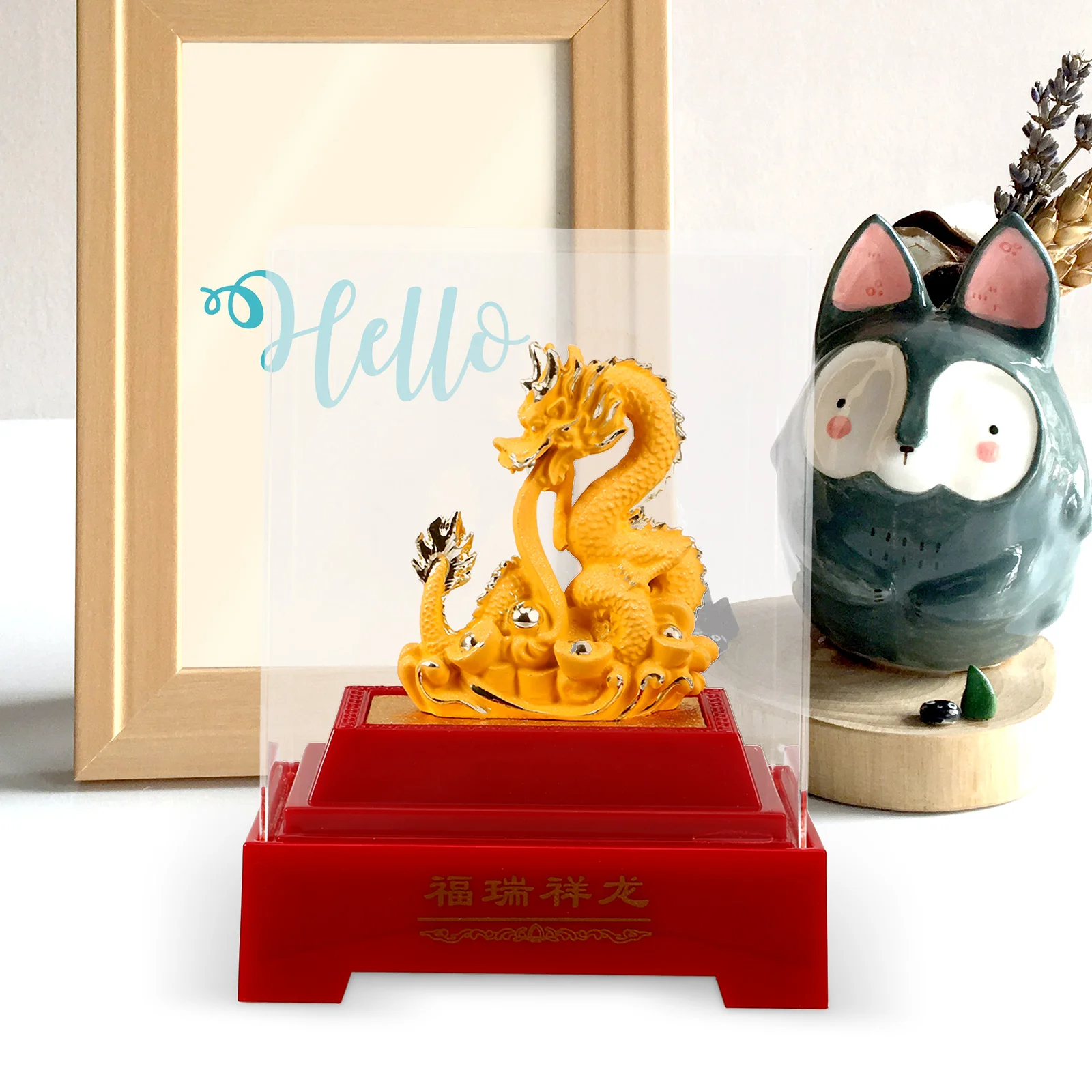 Вечерние украшения зодиакального дракона, фигурки, пластиковые китайские статуи животных, офис
Вечерние украшения зодиакального дракона, фигурки, пластиковые китайские статуи животных, офис