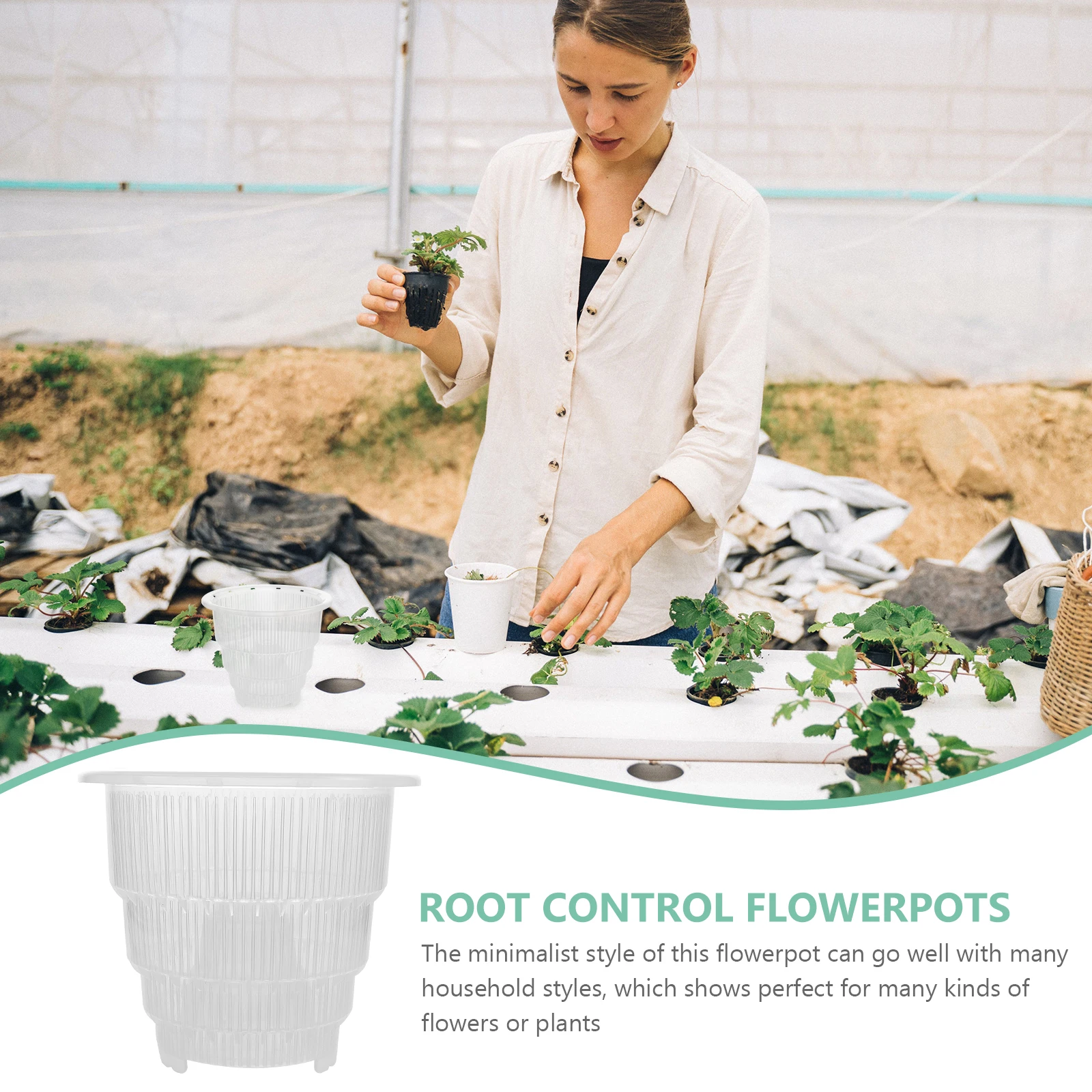 Plastic Root control Flower Planter Breathable Succulent Pots for Home Office Balcony Garden Resin Plant Container Durable
Plastic Root control Flower Planter Breathable Succulent Pots for Home Office Balcony Garden Resin Plant Container Durable