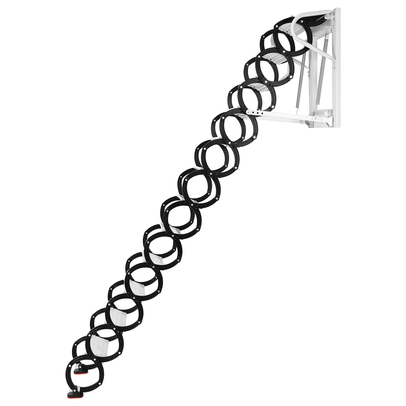 12 Steps Attic Ladder Pull Down System Up To 600lbs Retractable Scissor Ladder with Anti-Slip Steps 11.2ft for Indoor Outdoor
12 Steps Attic Ladder Pull Down System Up To 600lbs Retractable Scissor Ladder with Anti-Slip Steps 11.2ft for Indoor Outdoor